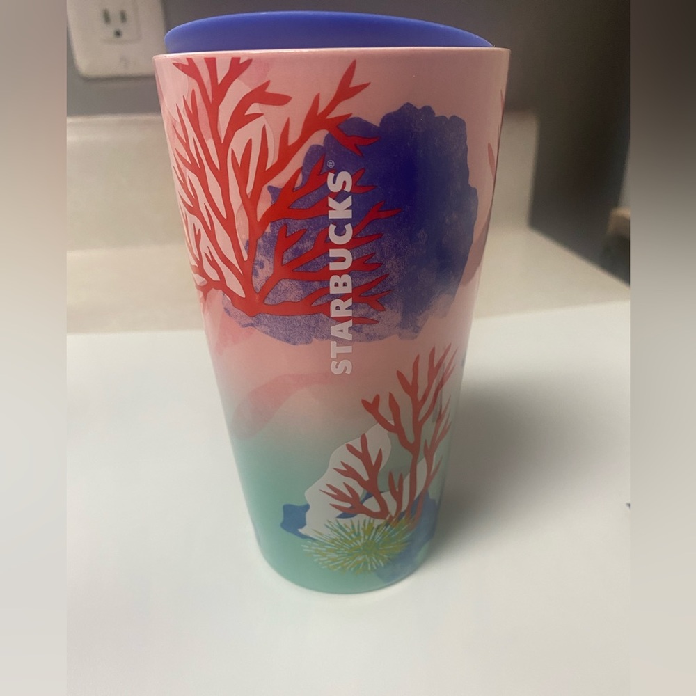 Starbucks Coral Reef Ceramic Tumble Wall 12oz Cup 2021 Ocean